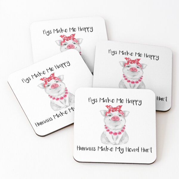 Item preview, Pigs Make Me Happy designed and sold by thepizzaboy.