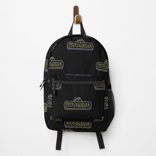 Item preview, Wyoming Neon Lights - Souvenir - Gift - Hometown - Hiking - Nature designed and sold by HappyTees Lab.