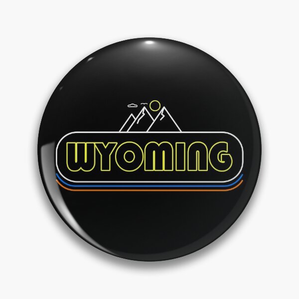 Item preview, Wyoming Neon Lights - Souvenir - Gift - Hometown - Hiking - Nature designed and sold by HappyTees Lab.