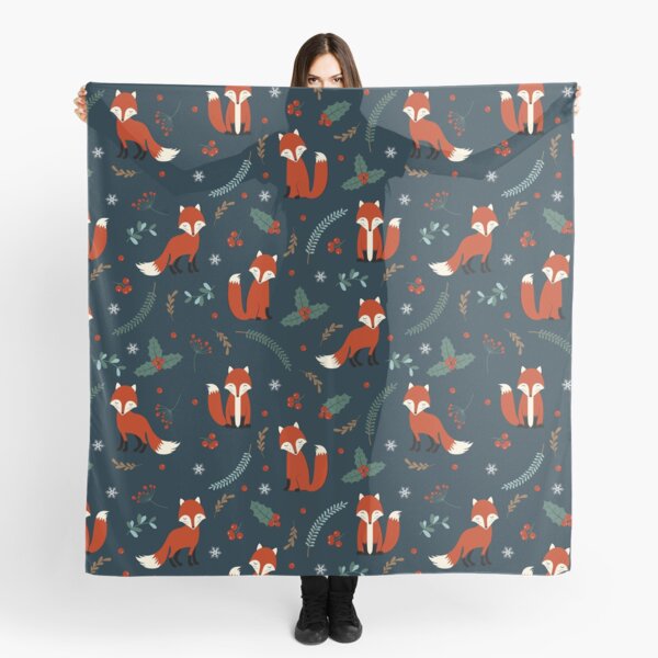   Beautiful Foxes  Seamless Patterns  Scarf