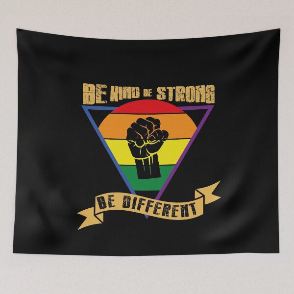 Item preview, Be Kind Be Strong Be Different Vintage flag LBGT designed and sold by tinypurpleland.