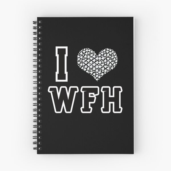 Item preview, I Love Working From Home Black Outline text designed and sold by Teamworkdream.