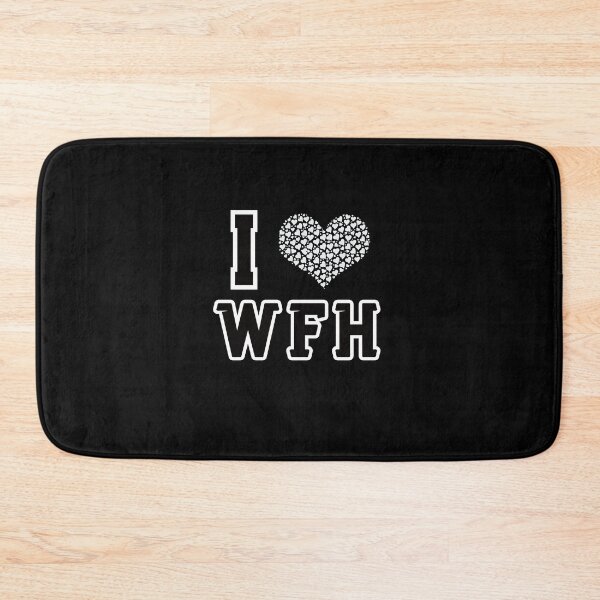 Item preview, I Love Working From Home Black Outline text designed and sold by Teamworkdream.