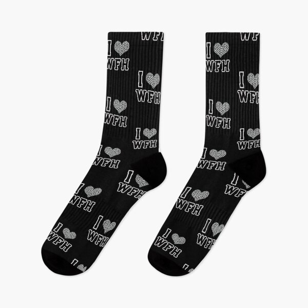 Item preview, I Love Working From Home Black Outline text designed and sold by Teamworkdream.