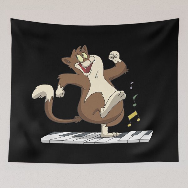Item preview, Cat runs on Piano designed and sold by Monkey Ful.