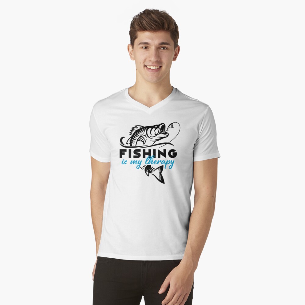 Fishing Is My Therapy Graphic T-shirt Design PNG Images