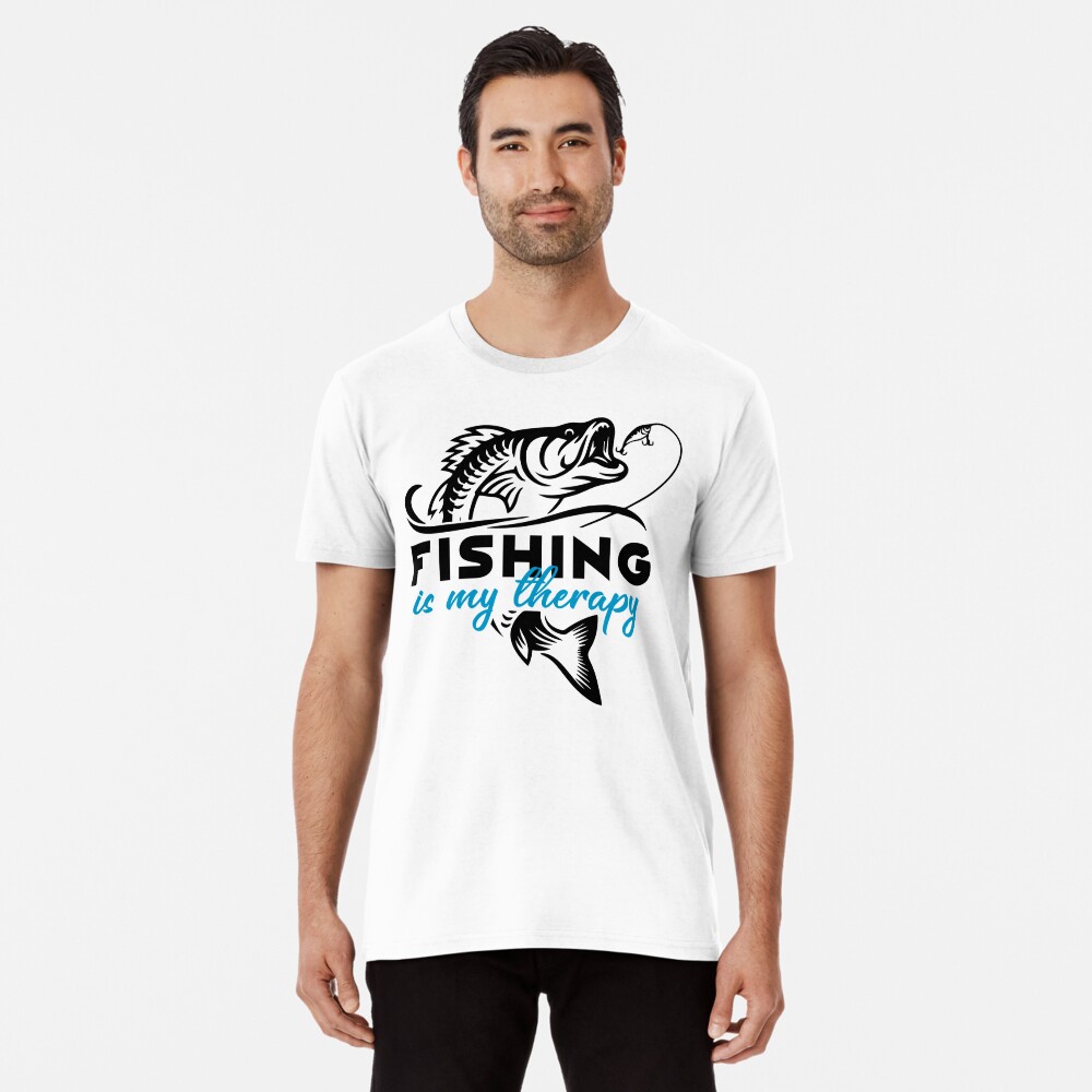 Fishing Tshirt Fishing Therapy Sanctuary Mens Stock Vector (Royalty Free)  2307280125