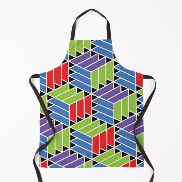 Item preview, Big Brick Cube Bright Primary Color Geometric Pattern designed and sold by TommyArtDesign.