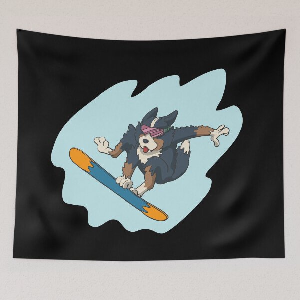 Item preview, Bernese mountain dog on snowboard designed and sold by Monkey Ful.