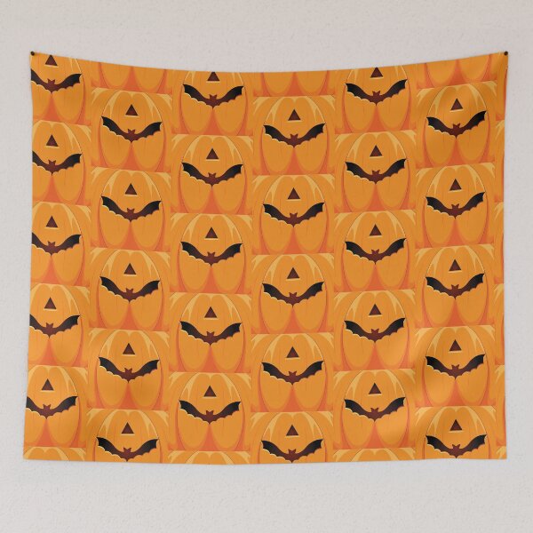 Item preview, Halloween Pumpkin Grin Face,  Jack-O-Lantern Bat Smile designed and sold by DesignTribe.