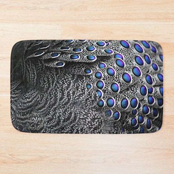 Item preview, Bird Feathers Macro Gray Black Royal Blue designed and sold by AlteredAtelier.