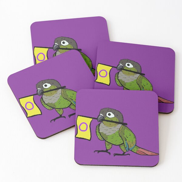 Item preview, Pride parrots - Intersex green cheeked conure designed and sold by RossMakesArt.