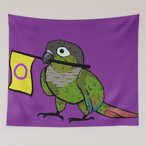 Item preview, Pride parrots - Intersex green cheeked conure designed and sold by RossMakesArt.