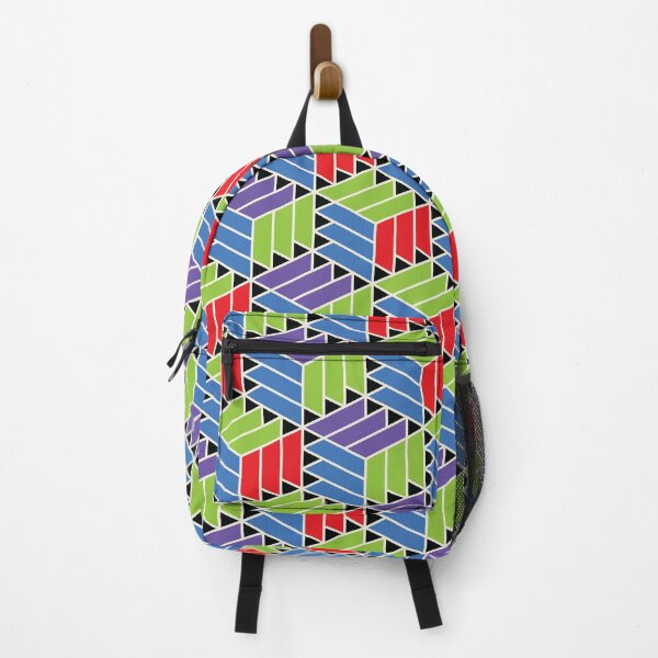 Item preview, Medium Brick Cube Bright Primary Color Geometric Pattern designed and sold by TommyArtDesign.