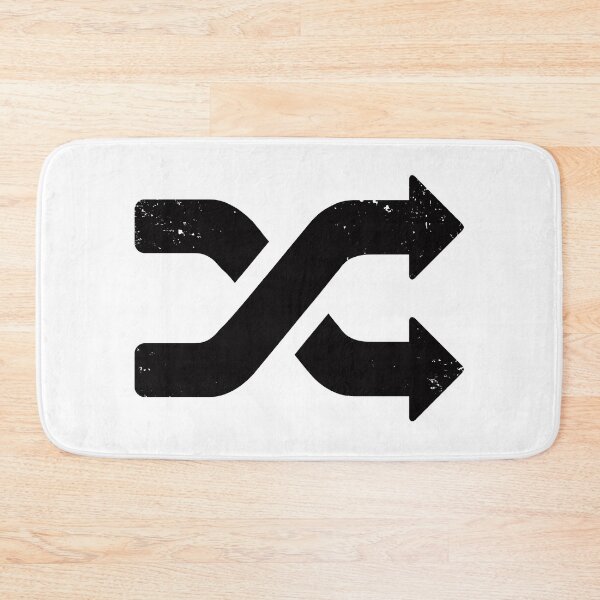 Item preview, Shuffle symbol icon ironic fun distressed designed and sold by PsychicCatStore.
