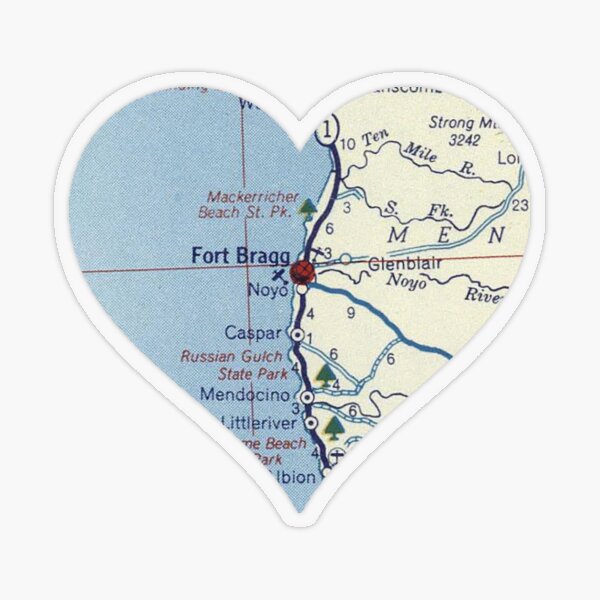Item preview, Fort Bragg CA Vintage Map designed and sold by Southwestsky.