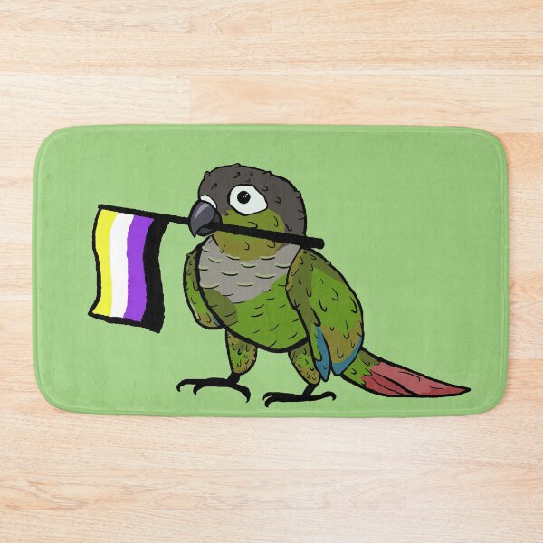 Item preview, Pride parrots - Non-binary green cheeked conure designed and sold by RossMakesArt.