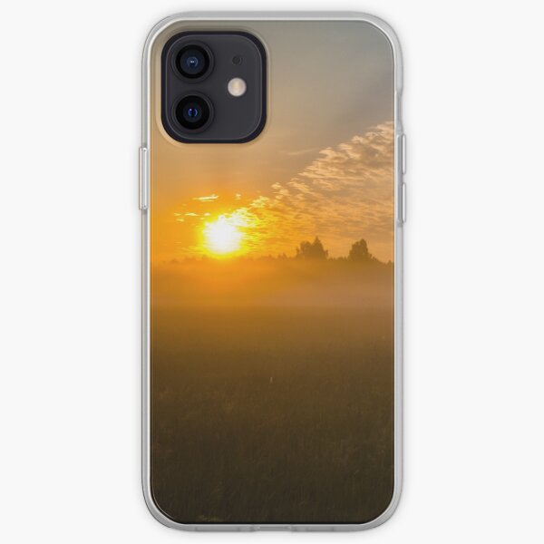 Meteor like sunrise near old forest iPhone Soft Case