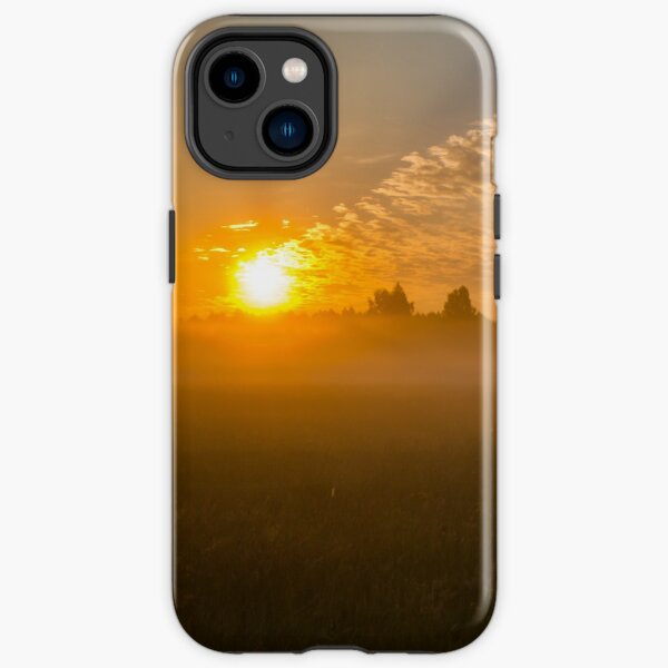 Meteor like sunrise near old forest iPhone Tough Case