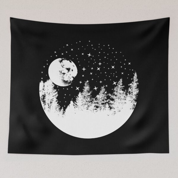Item preview, Moonlight in forest designed and sold by likebakerdo.