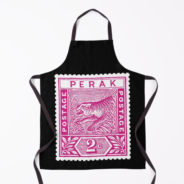 Artikelvorschau, Briefmarke 1895 Perak, Malaysia Zwei Cent Tiger Pink entworfen und verkauft von Pixelchicken.