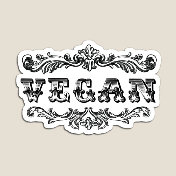 Aperçu de l'œuvre Victorian Vegan - Noir sur blanc créée et vendue par LaDolceVegan.