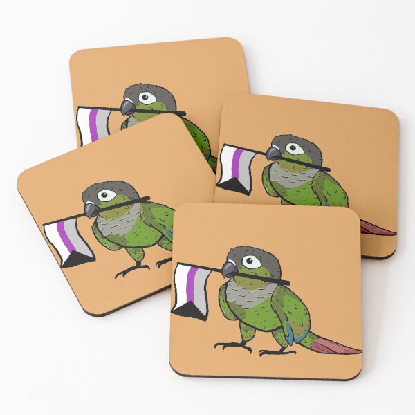 Item preview, Pride parrots - Demisexual green cheeked conure designed and sold by RossMakesArt.