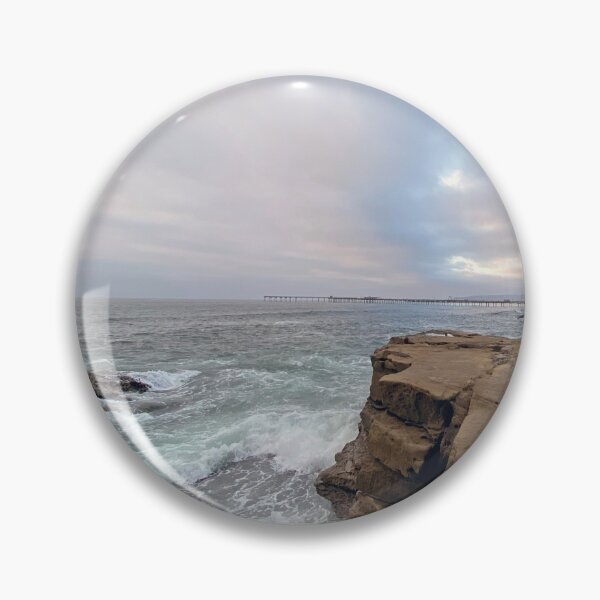 Item preview, Cliffs Sea Waves Beach Ocean Pacific Seaside Horizon Landscape Outdoors Nature Art  designed and sold by gkao.