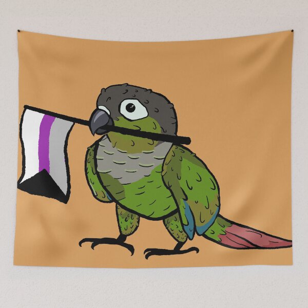Item preview, Pride parrots - Demisexual green cheeked conure designed and sold by RossMakesArt.