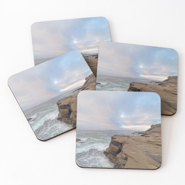Item preview, Cliffs Sea Waves Beach Ocean Pacific Seaside Horizon Landscape Outdoors Nature Art  designed and sold by gkao.