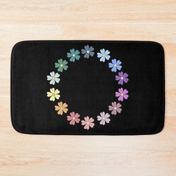 Item preview, Bib Flowers in Pastel on Black designed and sold by CottoVerdi.