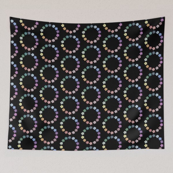 Item preview, Bib Flowers in Pastel on Black designed and sold by CottoVerdi.