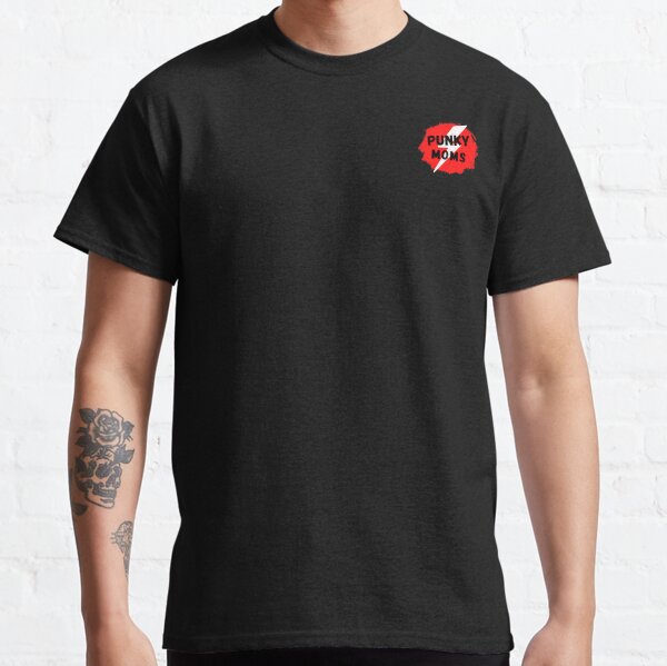 Punky Moms Splat + Lightning Bolt (Red/Transparent) Classic T-Shirt