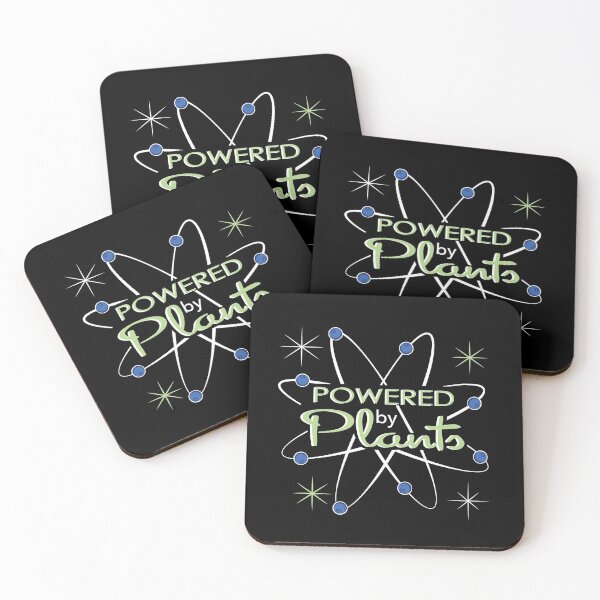 Item preview, "Powdered by Plant" Atomic Mid Century Modern Vegan designed and sold by LaDolceVegan.