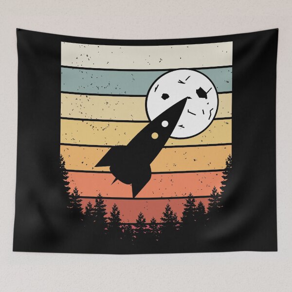 Item preview, Rocket | Moon | Vintage| Space Theme | Space lovers designed and sold by cute-tees.