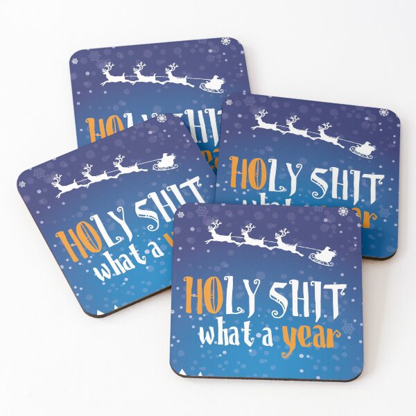 Item preview, MERRY CHRISTMAS Funny Greeting Card - HOLY SHIT WHAT A YEAR  designed and sold by d1mology.