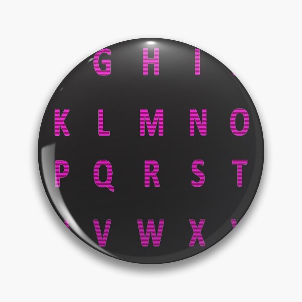 Item preview, complete alphabet - pink striped designed and sold by ZiphGames.