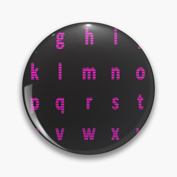 Item preview, complete alphabet - pink striped designed and sold by ZiphGames.