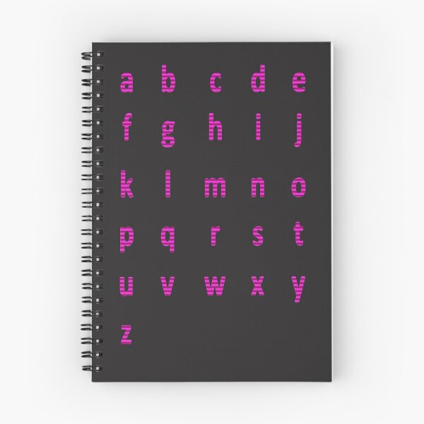 Item preview, complete alphabet - pink striped designed and sold by ZiphGames.