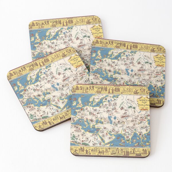 Item preview, 1925 Medieval Map of East and West designed and sold by Gin  Neko.