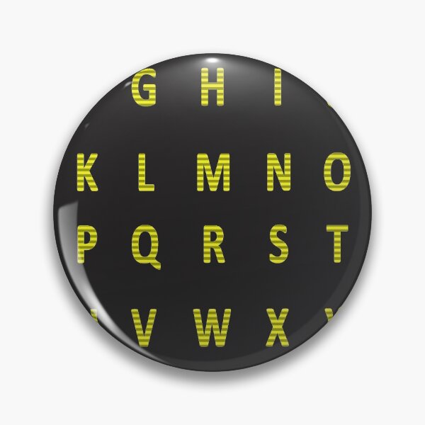 Item preview, complete alphabet - yellow striped designed and sold by ZiphGames.