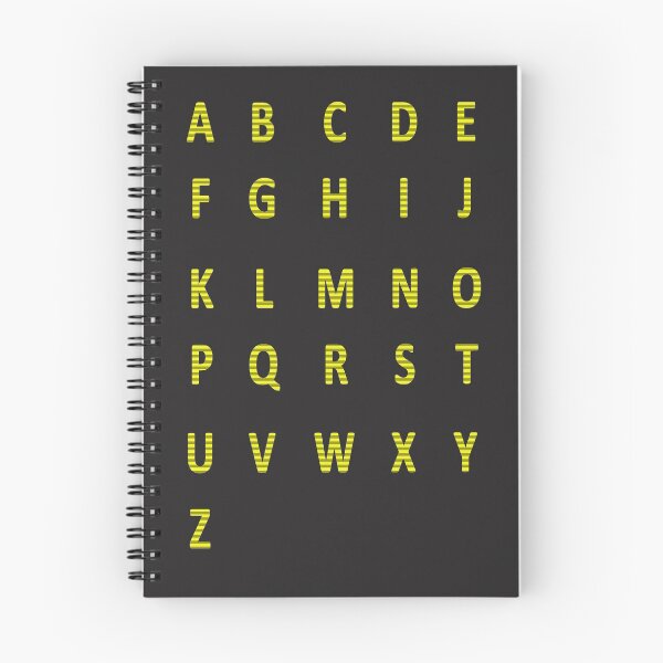 Item preview, complete alphabet - yellow striped designed and sold by ZiphGames.