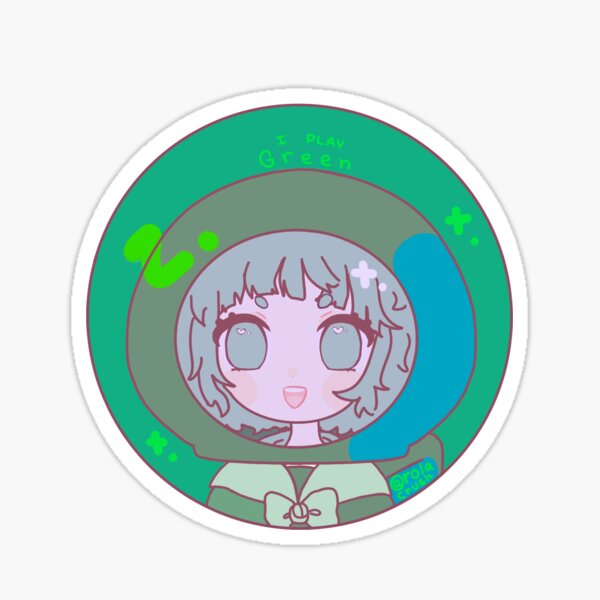 Among Us Anime Girl Green Sticker By Rolacrush Redbubble