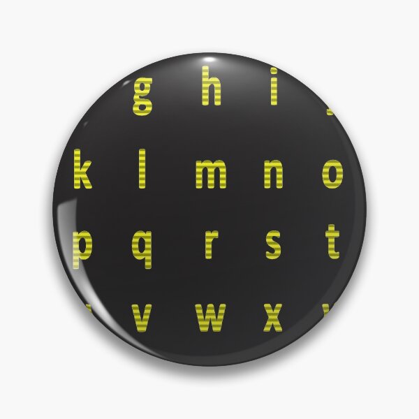 Item preview, complete alphabet - yellow striped designed and sold by ZiphGames.