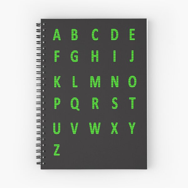 Item preview, complete alphabet - green striped designed and sold by ZiphGames.