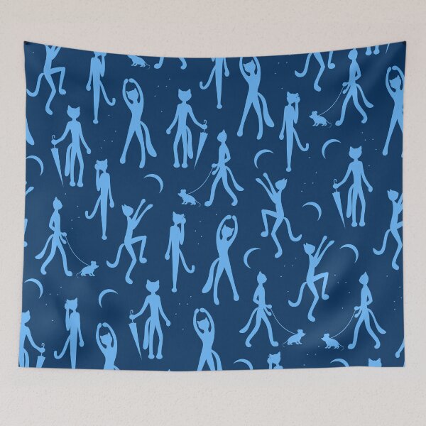 Item preview, Cats on a walk pattern designed and sold by NOSYMICE.