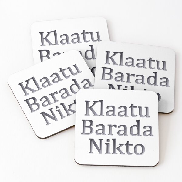 Item preview, Klaatu Barada Nikto Alien Language designed and sold by SumoShark.