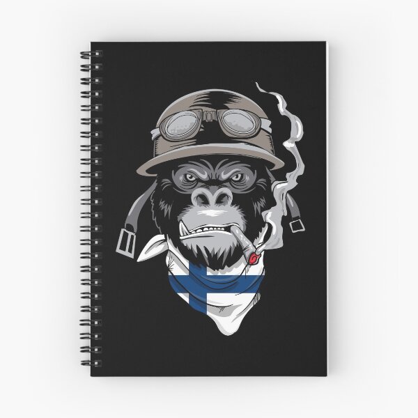 Item preview, Patriotic Finnish Motorist Biker Gorilla Flag Of Finland Roots Heritage Nationalism Patriotism designed and sold by VollLaser.