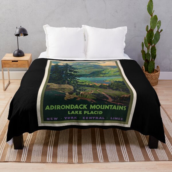 Item preview, Adirondack Mountains retro poster designed and sold by CorasPosters.