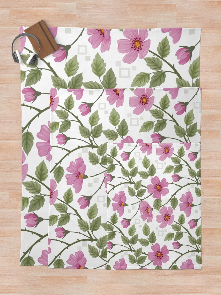 Imagen 5 de 6, Manta con la obra Pink Roses, diseñada y vendida por mischellero.